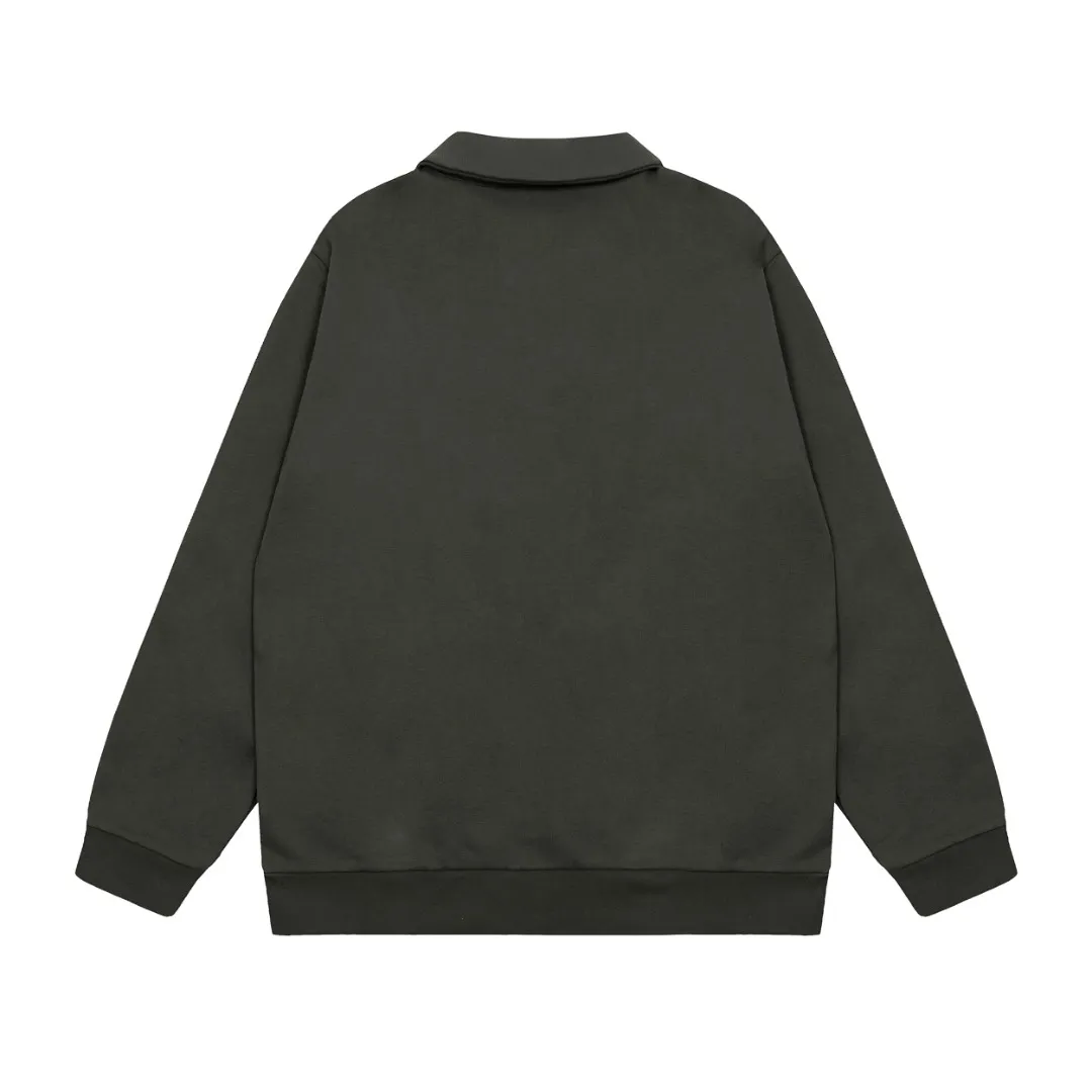 🅿️260 "Top quality" Style number: 8091# [Ralph Lauren classic pony embroidered half-zip lapel POLO sweatshirt] ✅Ralph Lauren Ralph Lauren autumn and winter basic versatile polo lapel sweatshirt for men and women ✅High weight pure cotton terry original consistent YKK zipper widened and thickened threads ✅Old money style lazy style full retro style simple popular style ✅Autumn and winter single wear Simple and easy to wear under the hood. A must-have for couples. Size: S-XL. Color: white, khaki, retro green.